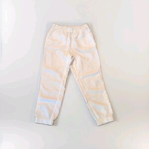 J Crew Seaside Linen Blend Pants Womens 4 White Beach Jogger Elastic Waist